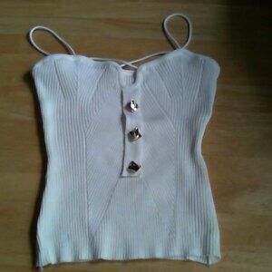 XS knitted sleeveless top with buttons